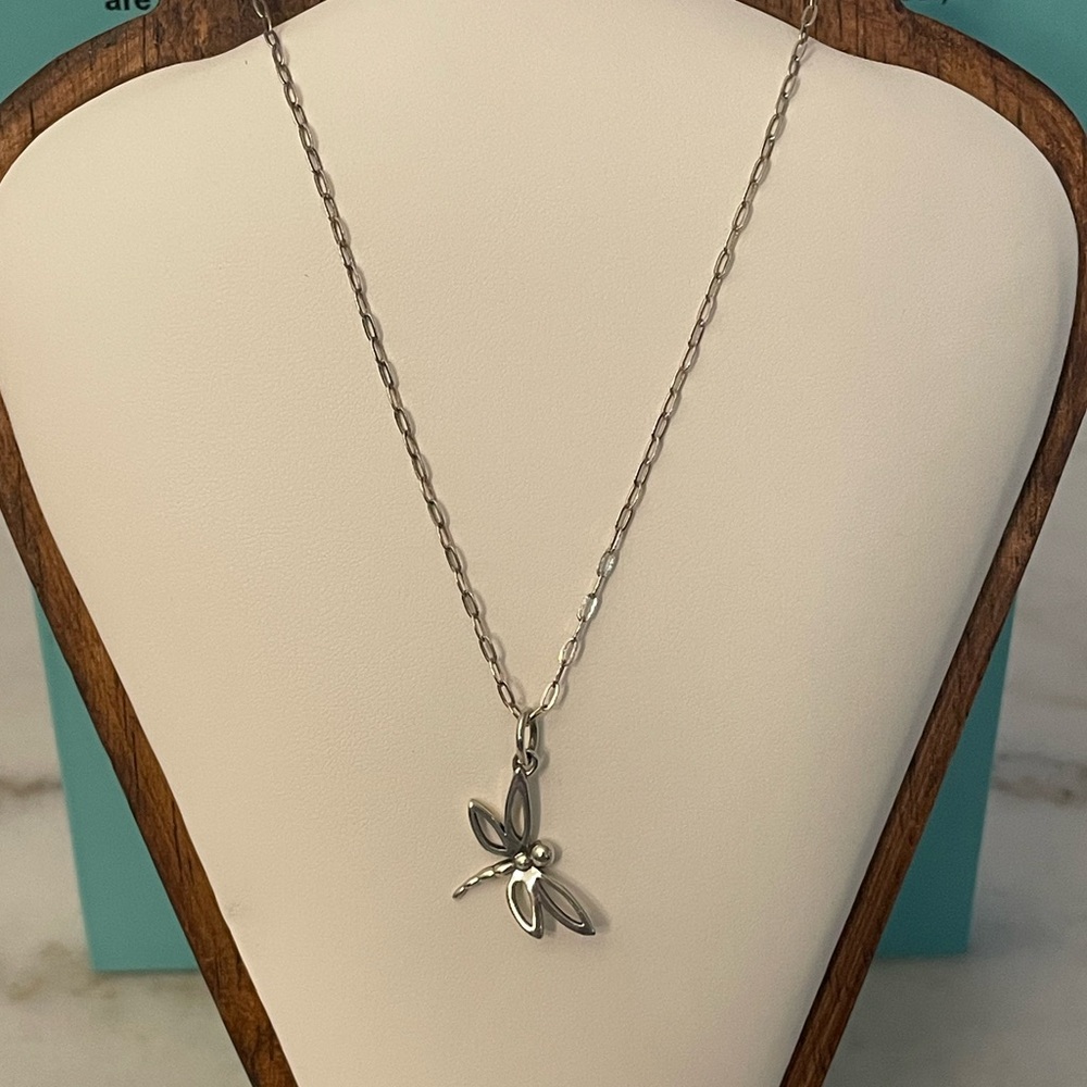 Tiffany Silver Dragonfly Pendant